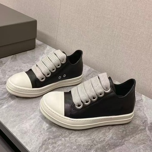 Zapatos Casuales de Piel Genuina Negra para Hombre, Zapatos Deportivos Transpirables con Suela Gruesa Antideslizante y Resistente al Desgaste - Product Image 1