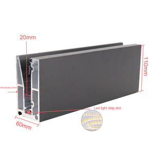 ราวระเบียงทำจากอลูมิเนียมอัลลอยไร้กรอบราวบันได<span class=keywords><strong>ช่อง</strong></span> U พร้อมไฟ LED กันน้ำและสนิม - Product Image 3