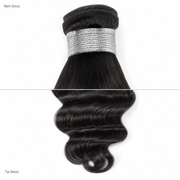 Extensions de cheveux humains brésiliens 12A, ondulations profondes, 100% vierges non traitées, noir naturel