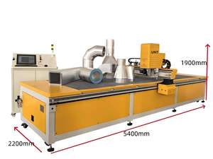 Mesin pemotong CNC insulasi saluran pra-insulasi mesin pembuat pembuatan kain untuk mesin Ductwork fenolik PU pemotong otomatis - Product Image 2