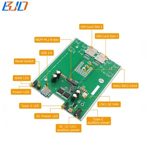 5G 4G Wwan Lte Gsm Module Usb 3.0 Connector Ngff <span class=keywords><strong>M</strong></span>.2 Key-B Draadloze Adapter 2 Sim Kaart Slot Met 4 Antennes Ventilator Beschermhoes - Product Image 2