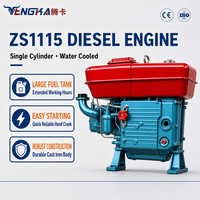 Moteur diesel refroidi par eau Tengka série ZS1115 monocylindre 4 temps Euro 3 Emission 20 CV