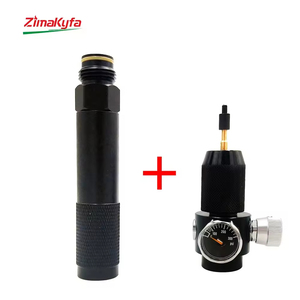 Adaptateur CO2 Zimakyfa CQJT-REG en alliage d'aluminium noir pour capsule CO2 12g, chargeur rapide pour outil pneumatique, adaptateur de remplissage 3000 PSI - Product Image 2