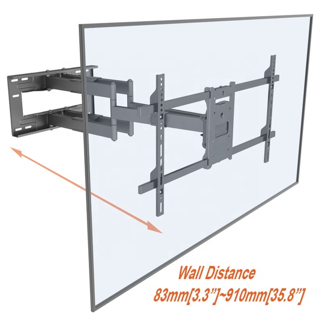 Articulating Full Motion LED LCD TV Wall Mount Bracket With Dual Arm
