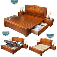 Fabrik Direkt verkauf Günstige New Minimalist Massiv Palisander California King Size Bett mit Lagerung umwelt freundliche Schlafzimmer möbel