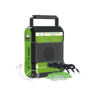 Kit de système d'énergie solaire, éclairage solaire extérieur, mini station portable multifonction, radio et haut-parleur avec ampoules - Product Image 4