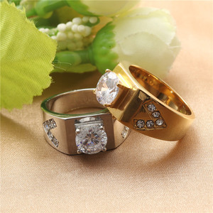 Crystal <b>Ring</b> Gold Color Geometric Design Claw Setting Wedding Women's Jewelry - Product Image 4