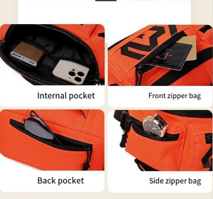 YS 경량 방수 나일론 휴대용 힙백 유니섹스 웨이스트백 7인치 러닝 여행 하이킹 사이클링 지퍼 클로저 - Product Image 4