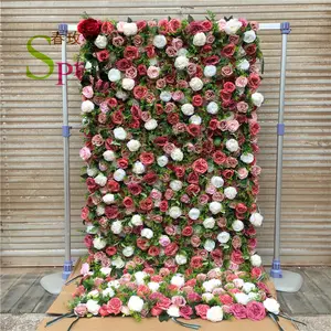 SPR 1.2*2.4M(4 * 8ft)/Pc Lụa Đám Cưới Tăng Nhân Tạo Hoa Lời Mời Đám Backdrop Hoa Bức Tường Đám Cưới Nhân Tạo Hoa Đối Với Trang Chủ