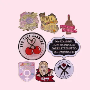 Best Quality Feminism Female Cartoon pin Rose Brooches Originality Lapel pin Enamel Badges Pin Buffy the Vampire Slayer season