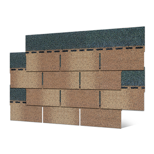 Bardeaux de <span class=keywords><strong>toiture</strong></span> modernes et écologiques à une seule couche et 3 onglets Tuiles d'asphalte auto-adhésives et imperméables pour les architectes propriétaires - Product Image 1