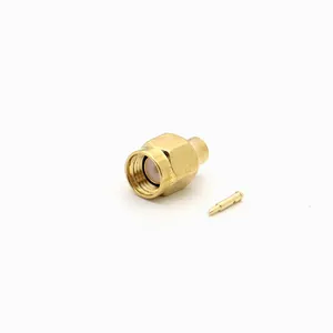 male header inner pin gold plated hot sale full brass rf adapter sma male connector right angle straight adapter converter