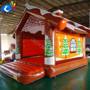 Château gonflable commercial en forme de maison de pain d'épices pour enfants, idéal pour les fêtes de Noël, les centres commerciaux et les événements de <span class=keywords><strong>location</strong></span>. - Product Image 3