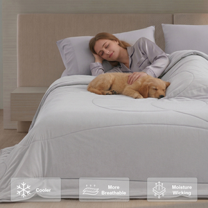 Couette Rafraîchissante en Fibre Naia Q-Max 0.46 – Couverture d'Été pour Nuits Chaudes et Soulagement des Sueurs Nocturnes – Literie Double Face Anti-Humidité - Product Image 4