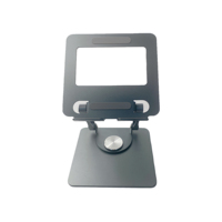Support de tablette Ipad en métal pivotant OEM avec base rotative 360 Support de téléphone réglable pliable en aluminium pour Ipad