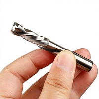 Fraise en spirale à compression en carbure monobloc, 2 dents, coupe haut-bas, pour CNC, pour la découpe du contreplaqué, la fabrication de signalétique et le travail du bois