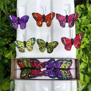 Venta caliente alas de mariposa de plumas artificiales para decoración de boda decoración de atuendo <span class=keywords><strong>Mini</strong></span> mariposa regalos de navidad - Product Image 3