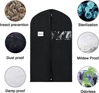 Conception personnalisée ménage PEVA non tissé costume sac pliant robe costume couverture avec fenêtre poche anti-poussière suspendu vêtement sac