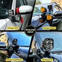 Support de montage rapide pour projecteur LED sur montant A sans perçage de haute qualité pour Changan Hunter Lantuo Pickup – Kit d'extension à dégagement rapide