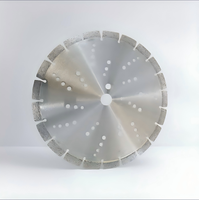 Lame de scie diamantée de 400 mm (16 pouces) - Revêtement Ti - Qualité industrielle - Soudure haute fréquence - Disque de coupe segmenté turbo pour béton