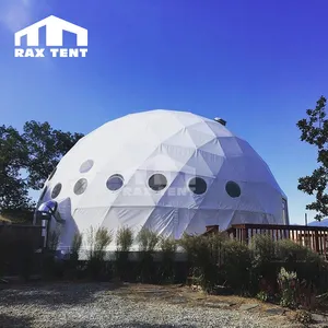 Tenda dome geomédica grande de 10m, design em círculo para luz e ventilação