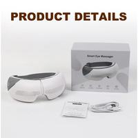 Masseur oculaire intelligent en graphène avec musique Bluetooth 4 modes de compression Airbag Batterie 1200mAh pour la relaxation au bureau et les soins des yeux
