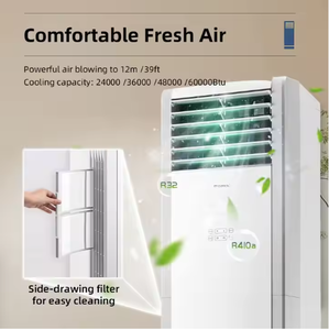 Kabine zemin ayakta kule klima 24000btu invertör ısı pompası düşük gürültü 220V R410a - Product Image 4