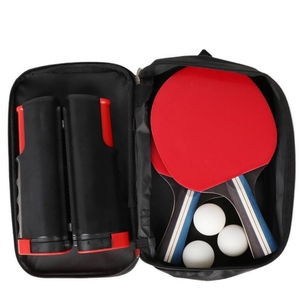 Ensemble de raquettes de ping-pong professionnelles personnalisées en bois pur à 7 couches, raquette de tennis de table portable, <span class=keywords><strong>2</strong></span> raquettes, 3 balles, étui à double fermeture éclair - Product Image 4