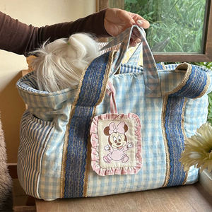 <span class=keywords><strong>OEM</strong></span> ODM Hafif Izgara Desenli Pamuklu Taşıma Çantası Seyahat Evcil Hayvan Çantası Rahat Köpek Omuz Çantası El Çantası Kedi Taşıma Çantası - Product Image 1