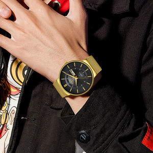 Montre-bracelet analogique pour homme LIGE LG9949, échantillon en acier <span class=keywords><strong>doré</strong></span>, maille minimaliste, étanche, quartz, montres classiques de luxe pour hommes - Product Image 6