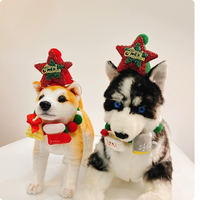 Chapeau de Noël pour animaux de compagnie avec clochette, chapeau de fête de Noël mignon en polyester pour chats et petits chiens