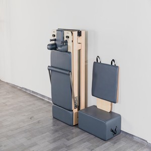 Reformer <span class=keywords><strong>Pilates</strong></span> Pieghevole in Legno per Correzione Posturale, Uso Domestico e Clinico, Attrezzatura per Studio <span class=keywords><strong>Pilates</strong></span> - <span class=keywords><strong>Pilates</strong></span> Ecologico - Product Image 1