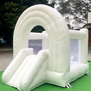 Castello Gonfiabile Bianco Commerciale per Matrimoni a Prezzo di Fabbrica, Castello Gonfiabile in PVC, Trampolino Gonfiabile Commerciale, Castelli Gonfiabili per Saltare - Product Image 1