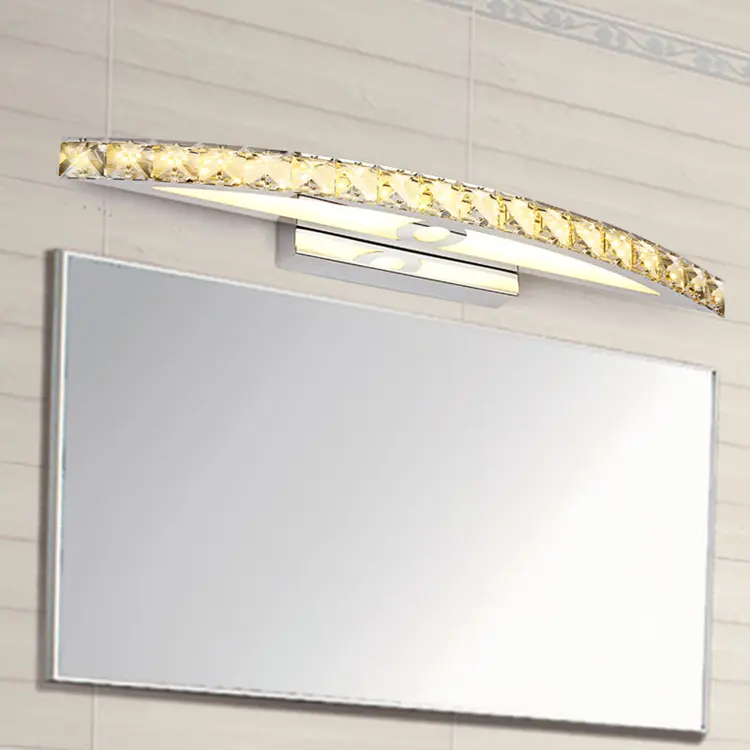 Customized vanity lights for bathroom bathroom led crystal mirror lamp