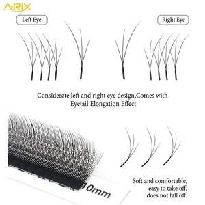 A-RIX Slant Fly Foxy W Shape 3/4/5D Lashes Wispy Premade Fan Eyelash Extension Volume Eyetail Elongation Effect Manga Cat Eye - Product Image 4