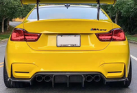 Nouveau Spoiler de Pare-chocs Arrière en Fibre de Carbone V avec Clips pour M3 F80/M4 F82 Diffuseur Amélioré