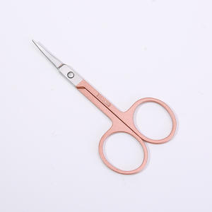 Ciseaux de beauté LMLTOP TOP-020 en acier inoxydable pour la mise en forme des sourcils, pour droitiers, couleur café brun - Product Image 2