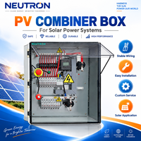 Boîtier de Combinaison Solaire IP65 1500V 12 Entrées 1 Sortie pour Panneaux Photovoltaïques, Montage Mural en ABS avec Protection UV et Surveillance RS485 pour Systèmes Solaires sur Toiture