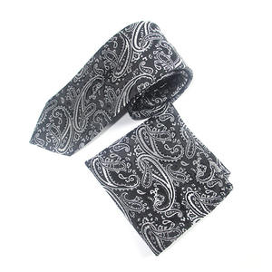Corbata de tinte personalizada para hombre, ropa Formal de seda, poliéster, estilo Paisley, corbata, conjunto cuadrado de bolsillo, accesorios para traje de boda de negocios - Product Image 4