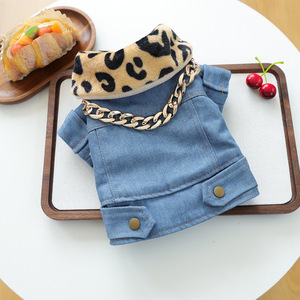Nueva ropa de otoño/invierno para mascotas, perros pequeños, cachorros, perros y gatos felices, chaquetas de mezclilla cálidas, cómodas, gruesas y lujosas - Product Image 4