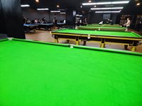 Table de billard professionnelle de tournoi en bois massif de 12 pieds, avec plateau en ardoise marbrée, cuir véritable, design unique, snooker