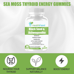 Hot Sale Thyroid Support Gummies Sea Moss Ashwagandha Bladderwrack for Metabolic Balance Immune Health and Energy Boost - Product Image 5
