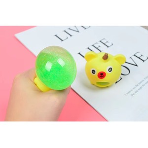 Juguete Blandito de Unicornio con Bola Saludable, Juguete Sensorial TPR para Apretar, Conejo, Oso, Cerdo, Alivio del Estrés, Bola Antiestrés, Descompresión - Product Image 6
