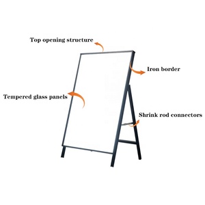 Caja <span class=keywords><strong>de</strong></span> Luz Acrílica LED Personalizada, Exhibición Vertical <span class=keywords><strong>de</strong></span> Pie, Cartel Publicitario, Caja <span class=keywords><strong>de</strong></span> Luz Grande, <span class=keywords><strong>Publicidad</strong></span> Portátil Recargable - Product Image 2
