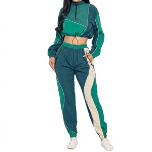 Conjunto deportivo para mujer, chaqueta de nailon y pantalón a juego para niñas, hecho a medida, de alta calidad, transpirable, para niñas, estilo urbano. - Product Image 1