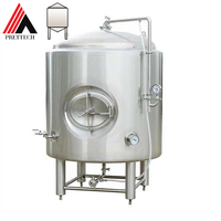 Réservoir à bière lumineux à double paroi pour la fabrication de Kombucha capacité 5000 litres BBT avec veste fossette