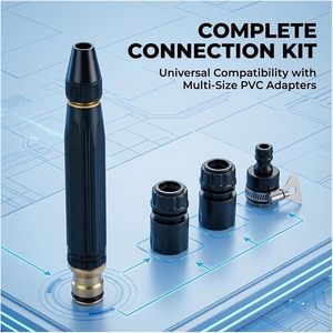 KQBNHV High Pressure Hose Nozzle Brass Car <b>Washer</b> Direct <b>Jet</b> Stream Garden Water Spray Head for Car Washing Patio Cleaning - Product Image 2