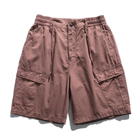 Calças curtas masculinas, militar, tipo cargo, de bolso, soltas, trabalho, militar