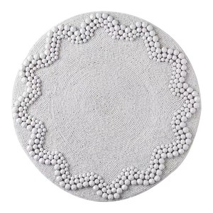 Napperon perlés fait à la main, tapis isolant pour gobelets, tapis de repas, style occidental, 50 pièces - Product Image 2
