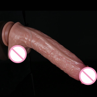Dildo réaliste de 13,2 pouces, épais, effet peau, avec ventouse puissante, stimulation vaginale et anale en silicone, jouet sexuel pour femmes